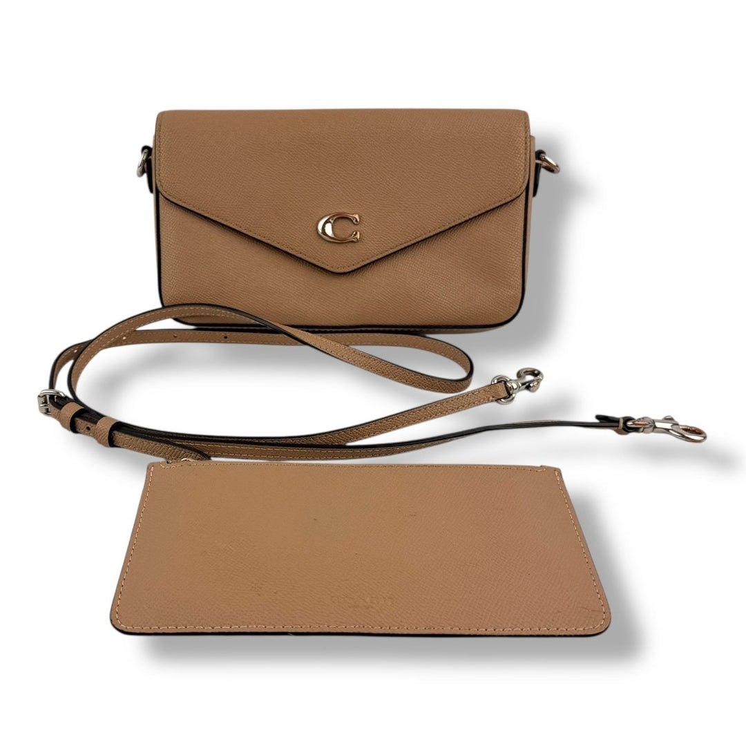 Coach Wyn Beige Leather Crossbody Handbag - Lux Central