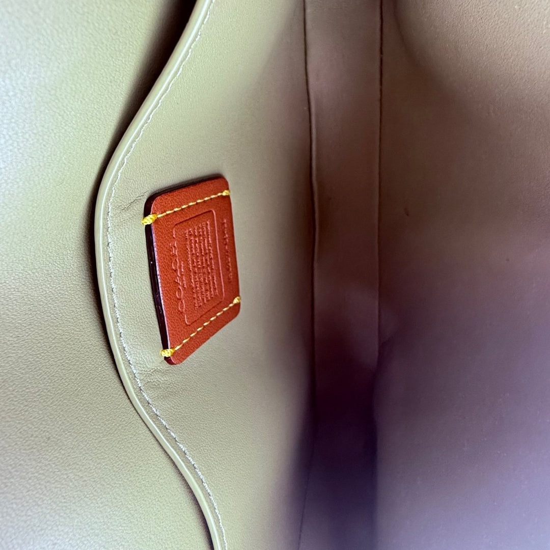 Coach Wyn Olive Leather Crossbody Handbag - Lux Central
