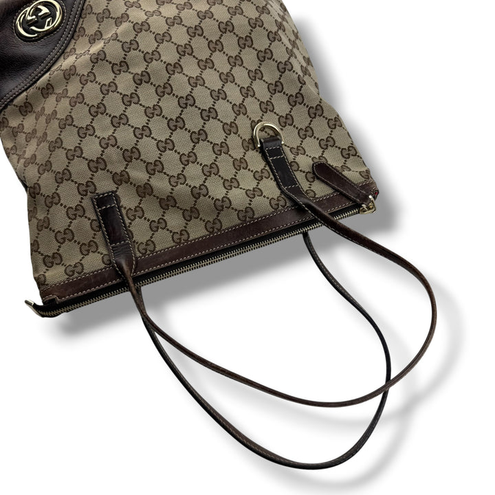 Gucci GG Canvas Beige / Brown Britt Tote Bag