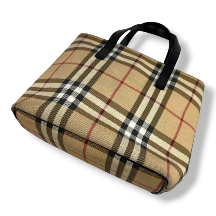 Burberry Nova Check Mini Beige Tote Handbag