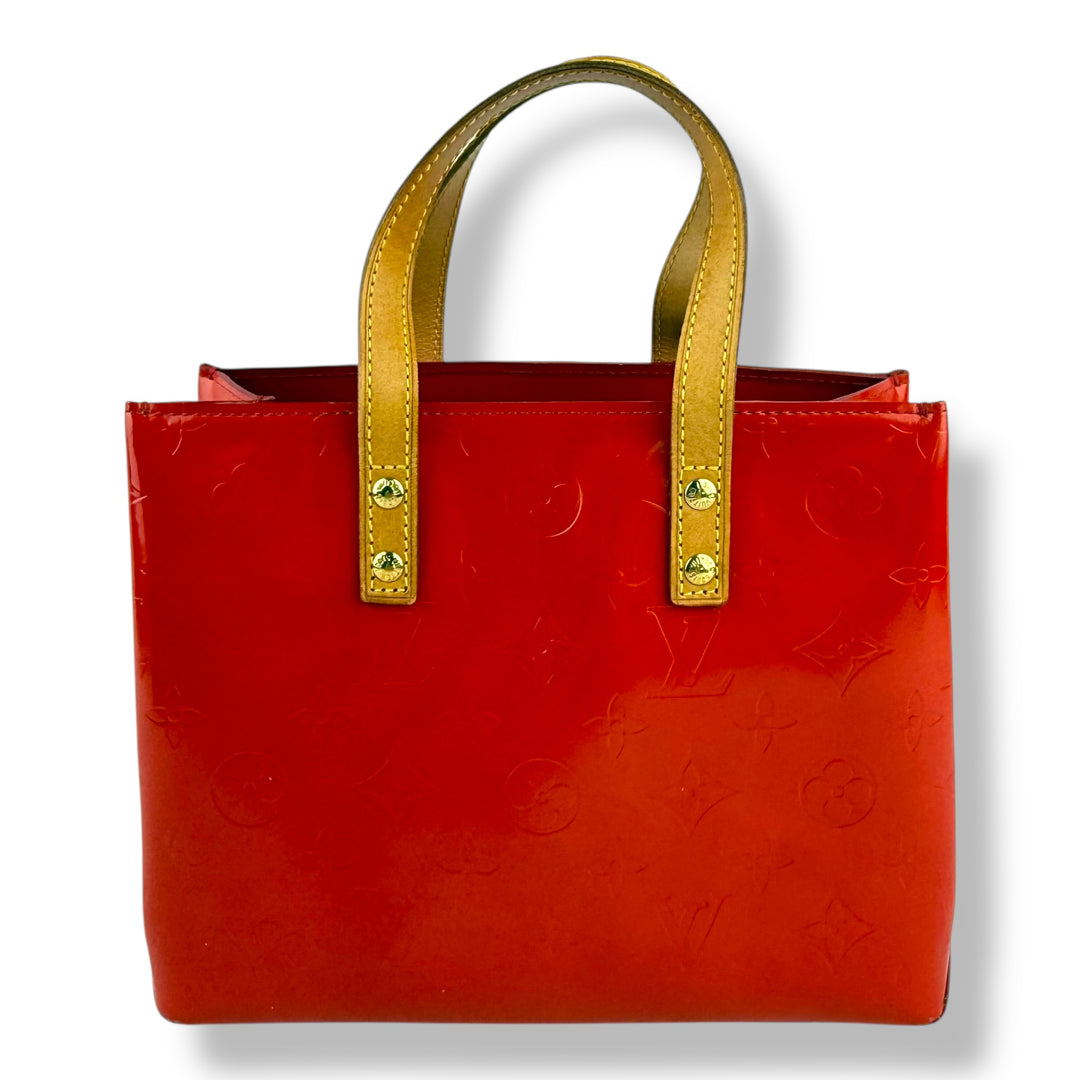 Louis Vuitton Red Vernis Reade Patent Leather Tote Bag