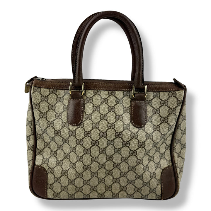 Gucci Beige GG Monogram Boston Canvas Bag