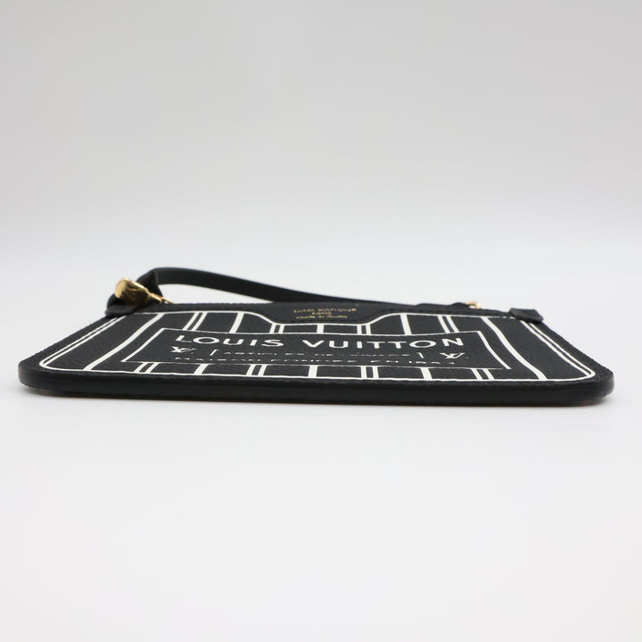 Louis Vuitton Black Neverfull Inside Out Clutch Pouch