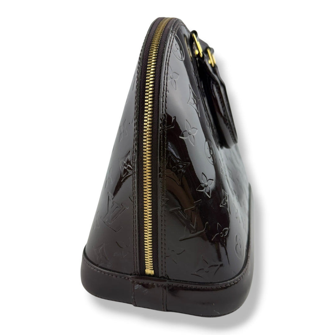 Louis Vuitton Amarante Vernis Monogram Alma PM Handbag