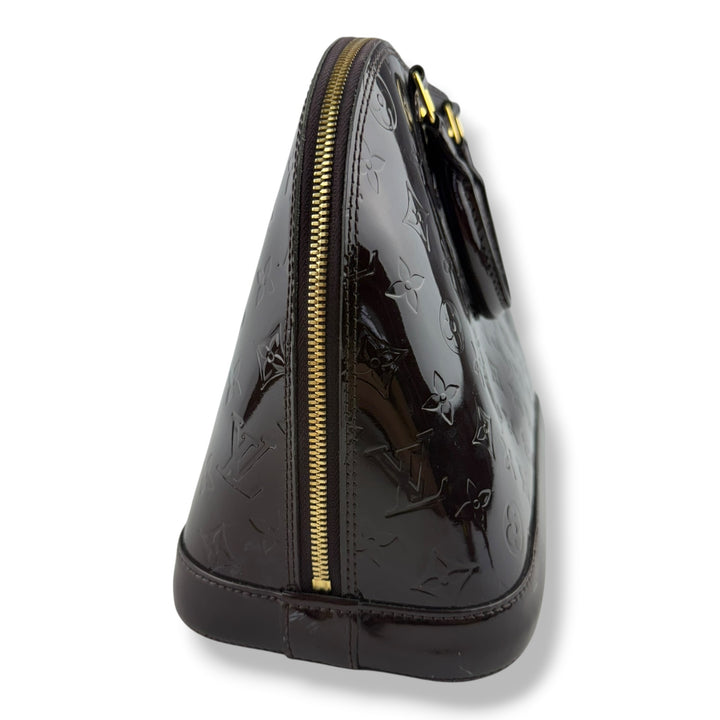 Louis Vuitton Amarante Vernis Monogram Alma PM Handbag