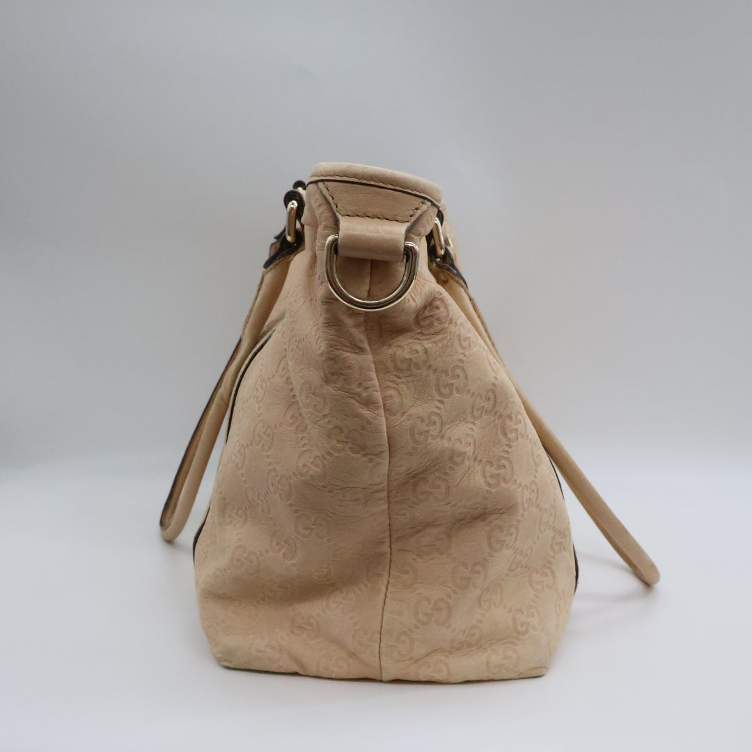 Gucci Guccissima Beige Leather Tote Bag