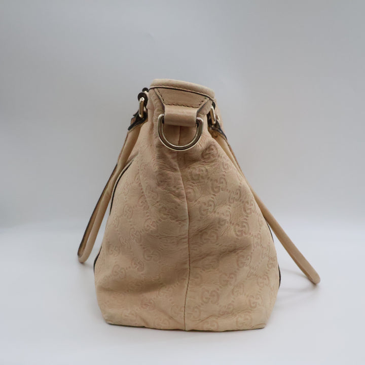 Gucci Guccissima Beige Leather Tote Bag