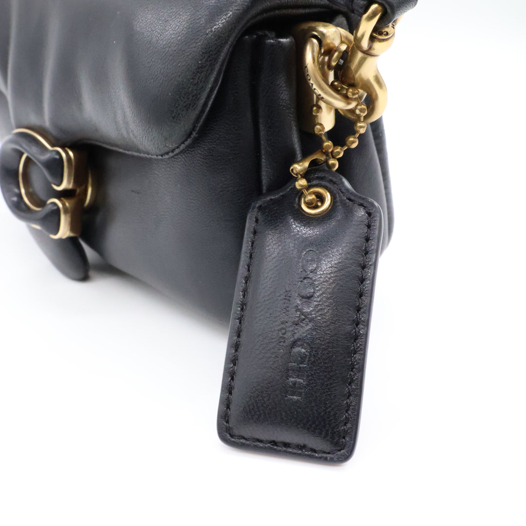 Coach Pillow Tabby 18 Black Leather Handbag
