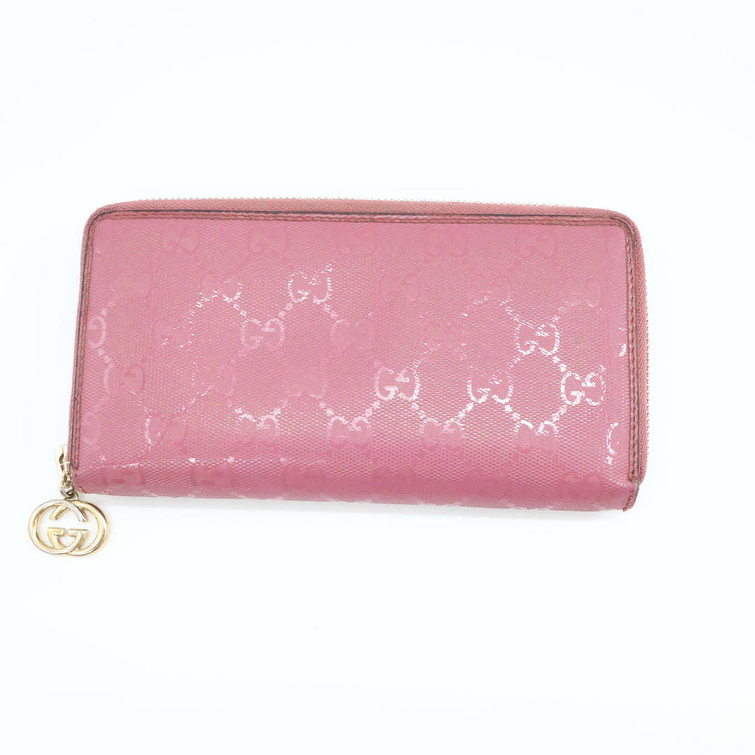 Gucci Guccissima Pink Zippy Purse