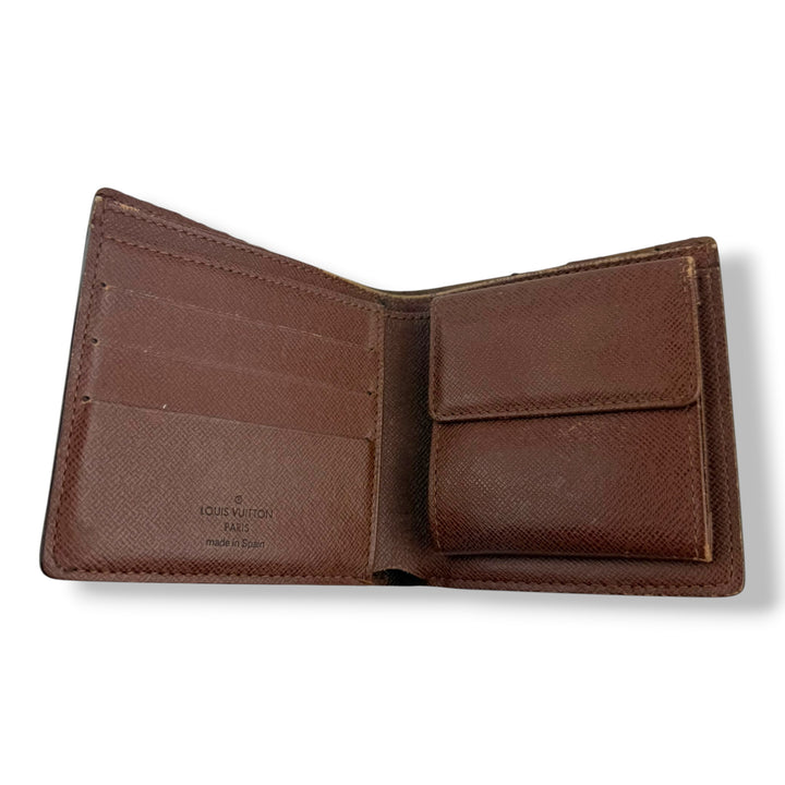 Louis Vuitton Vintage Bifold Brown Monogram Wallet 7762