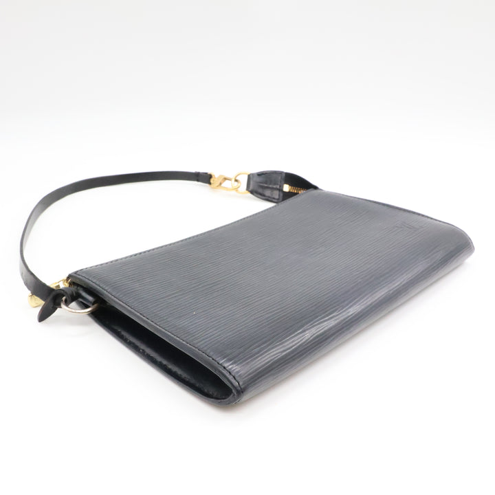Louis Vuitton Pochette Black Epi Leather Handbag