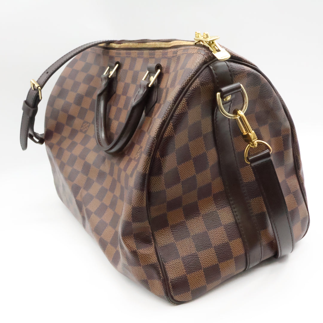 Louis Vuitton Damier Ebene Brown Speedy Bandouliere 35 Handbag