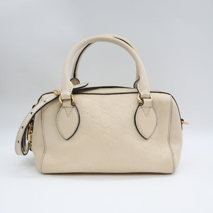 Gucci GG White Monogram Boston Crossbody bag