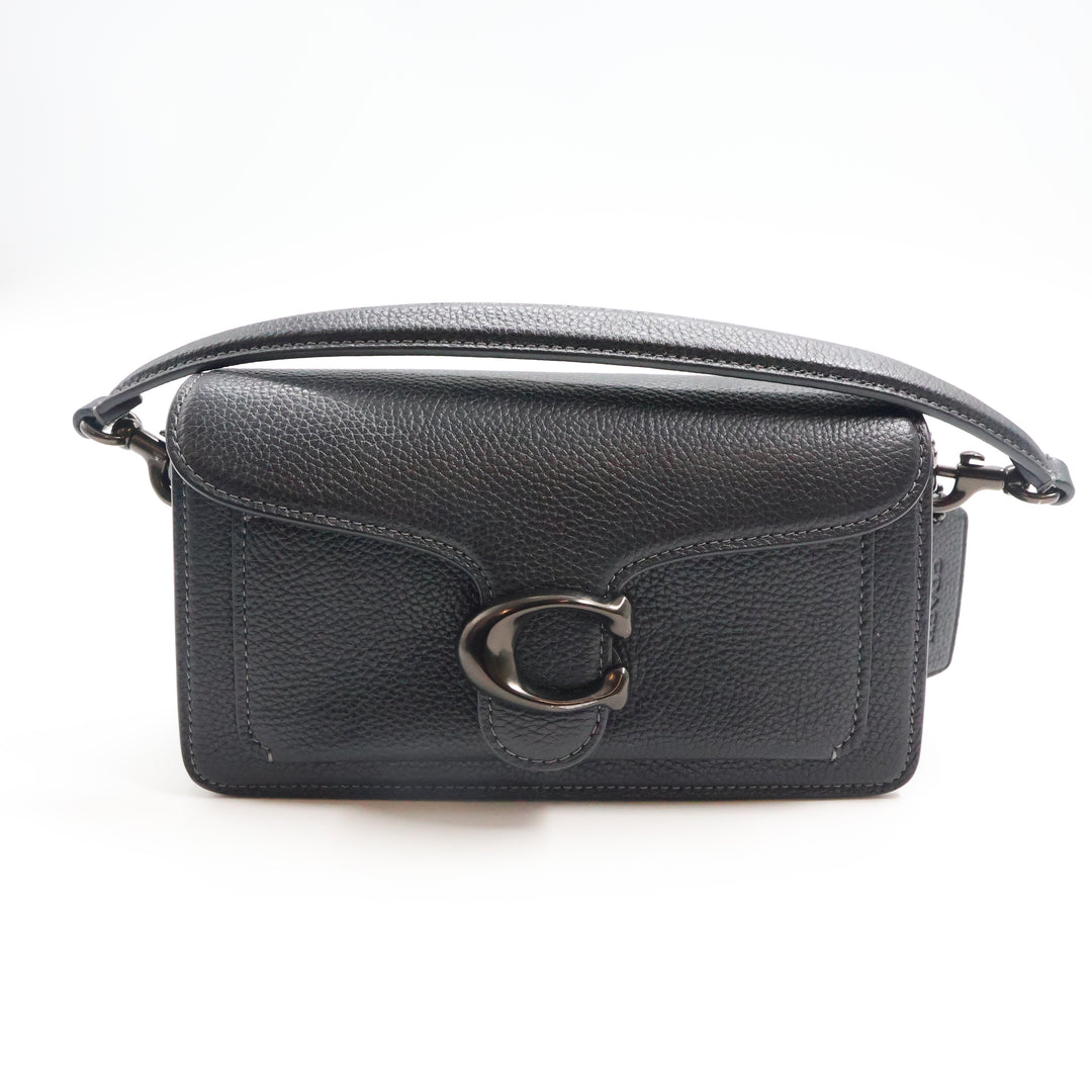 Coach Tabby 20 Black Leather Handbag