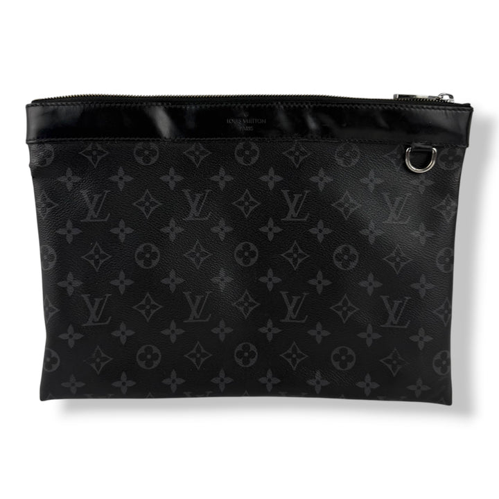 Louis Vuitton Black Monogram Pochette Eclipse Clutch Pouch