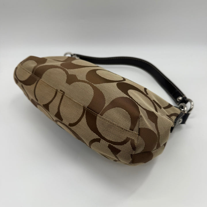 Coach Demi Stripe Beige Crossbody Bag