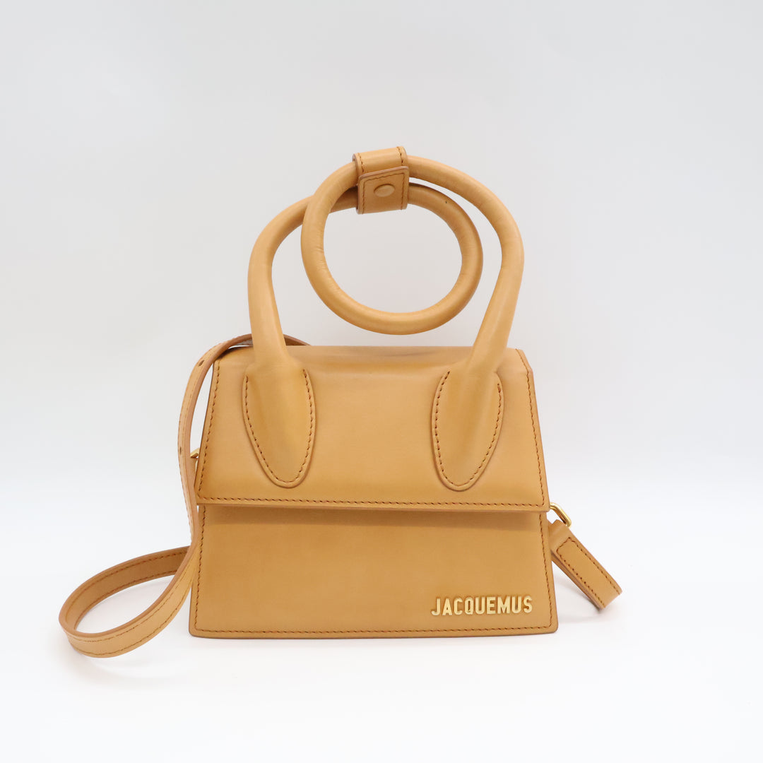 Jacquemus Le Chiquito Noeud Tan Crossbody Handbag