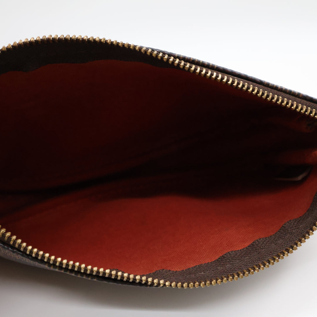 Louis Vuitton Medium Pochette Accessories Brown Damier Clutch Bag