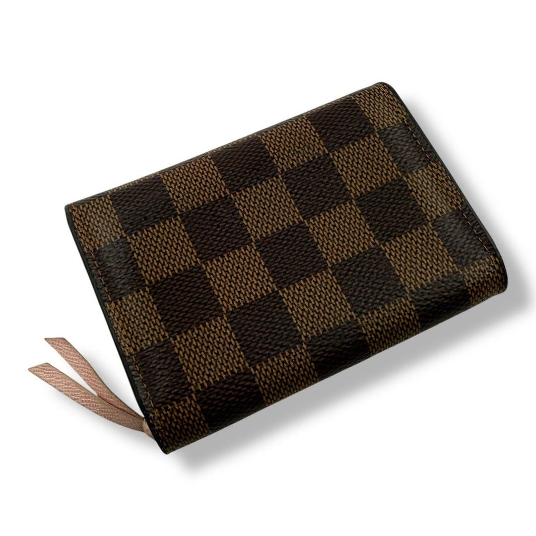 Damier Ebene Rosalie Coin Purse Rose Ballerine - Lux Central