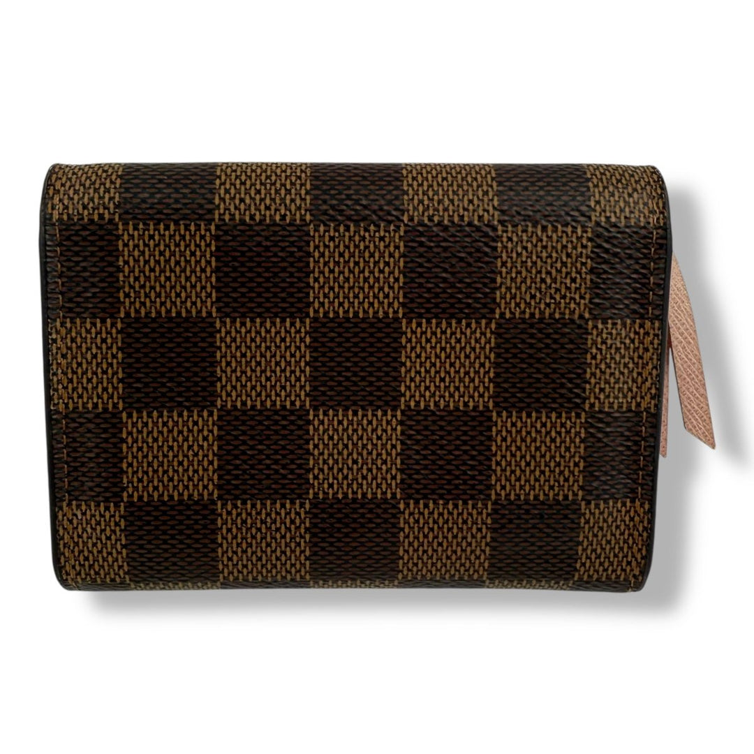 Damier Ebene Rosalie Coin Purse Rose Ballerine - Lux Central