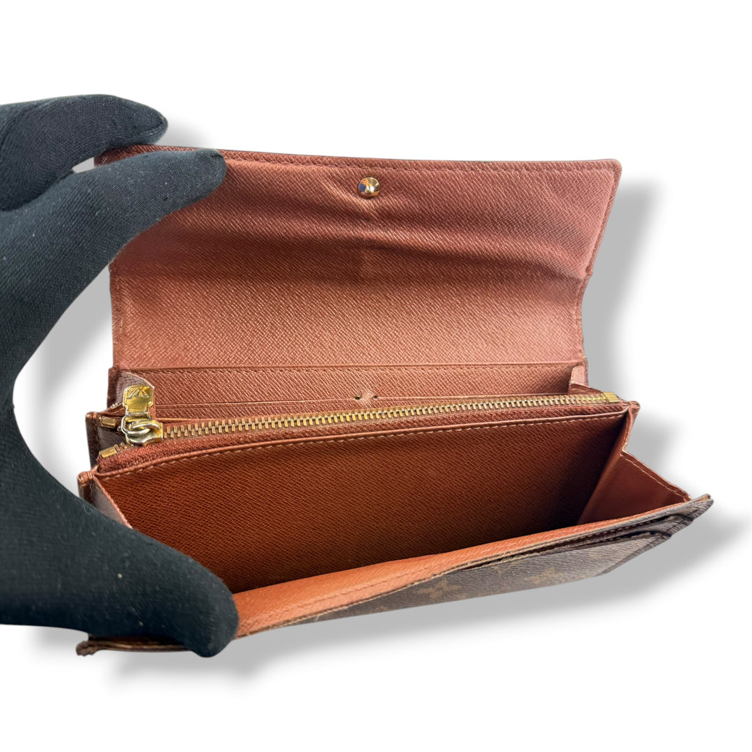 Louis Vuitton Sarah Brown Monogram Femme Wallet