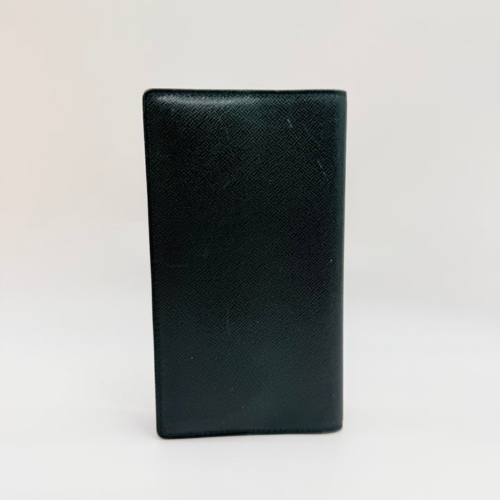 Louis Vuitton Green Taiga Leather Brazza Long Wallet