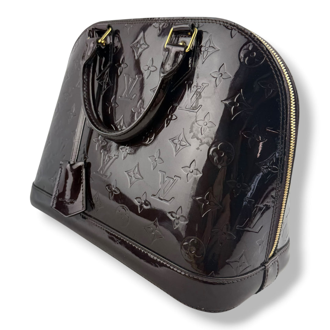 Louis Vuitton Amarante Vernis Monogram Alma PM Handbag