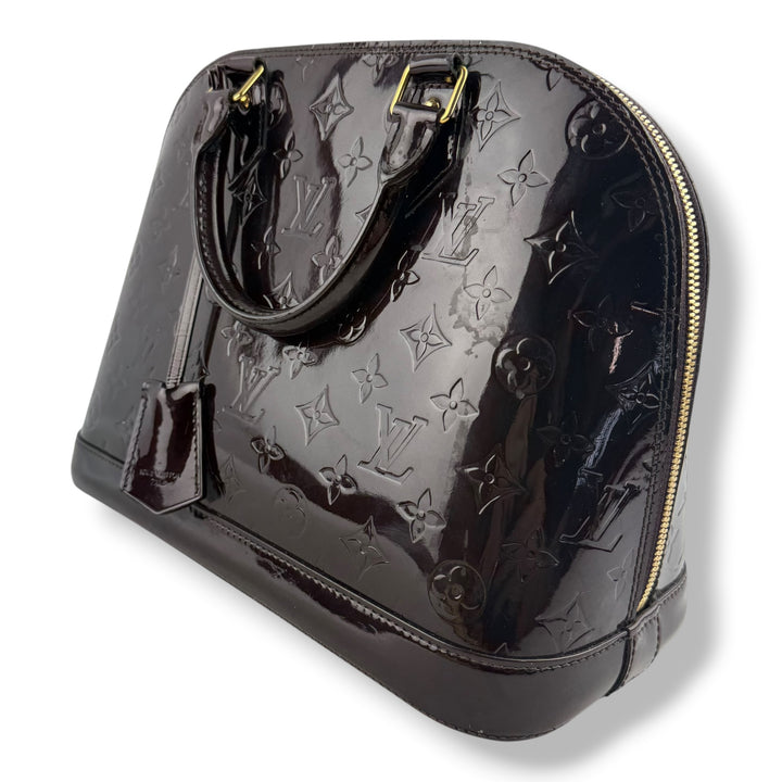 Louis Vuitton Amarante Vernis Monogram Alma PM Handbag