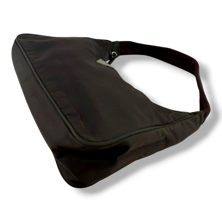 Prada Maroon Nylon Re-Edition 2000 Pochette Handbag