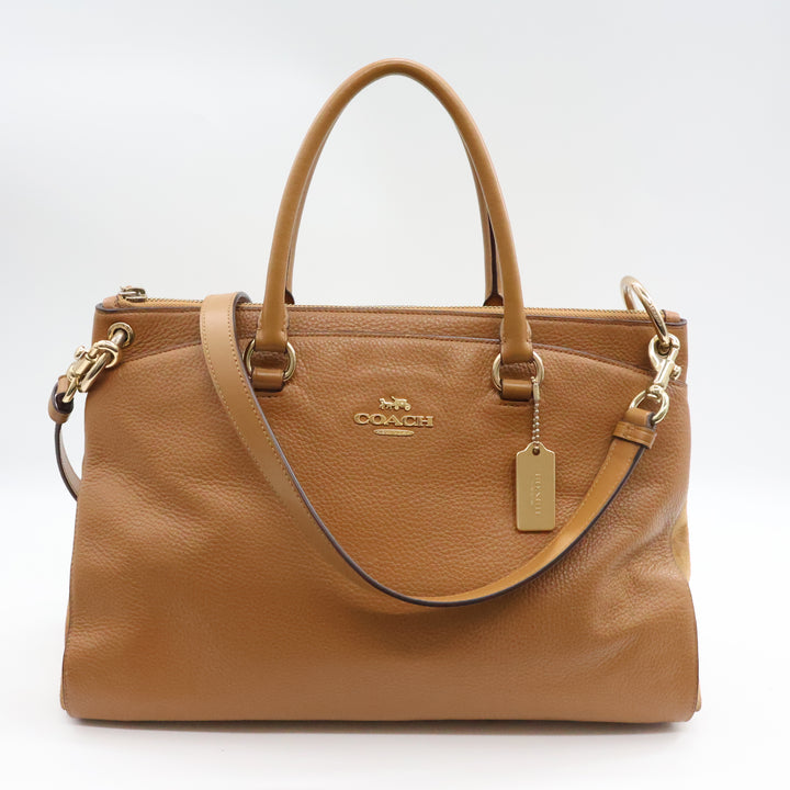 Coach Tan Mia Satchel Bag