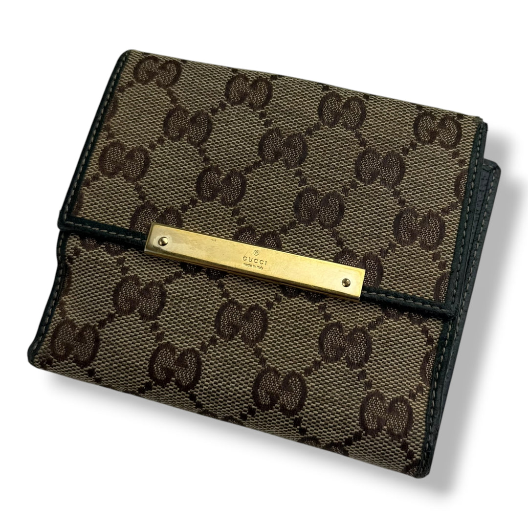 Gucci GG Beige Monogram Bifold Purse