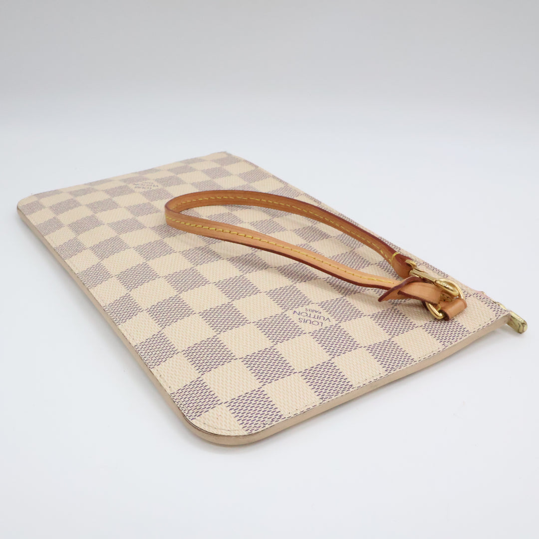 Louis Vuitton Damier Azur Neverfull MM Clutch Pouch