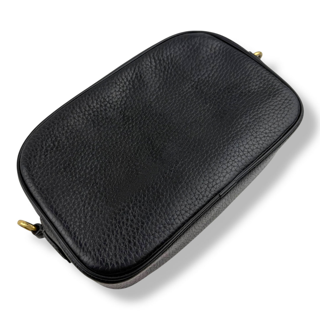 Coach Restored Black Leather Camera Handbag
