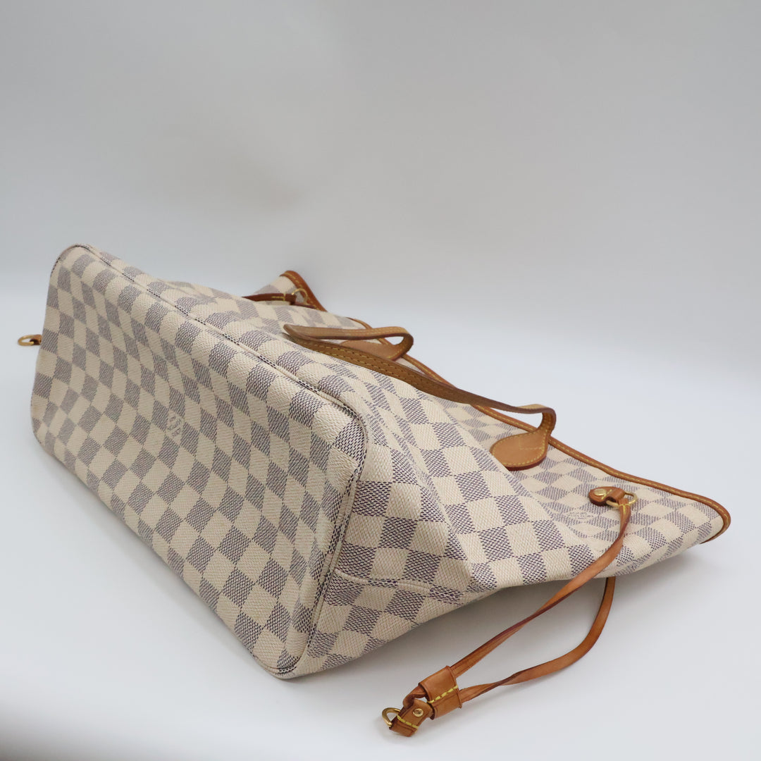 Louis Vuitton Damier Azur Neverfull MM Handbag