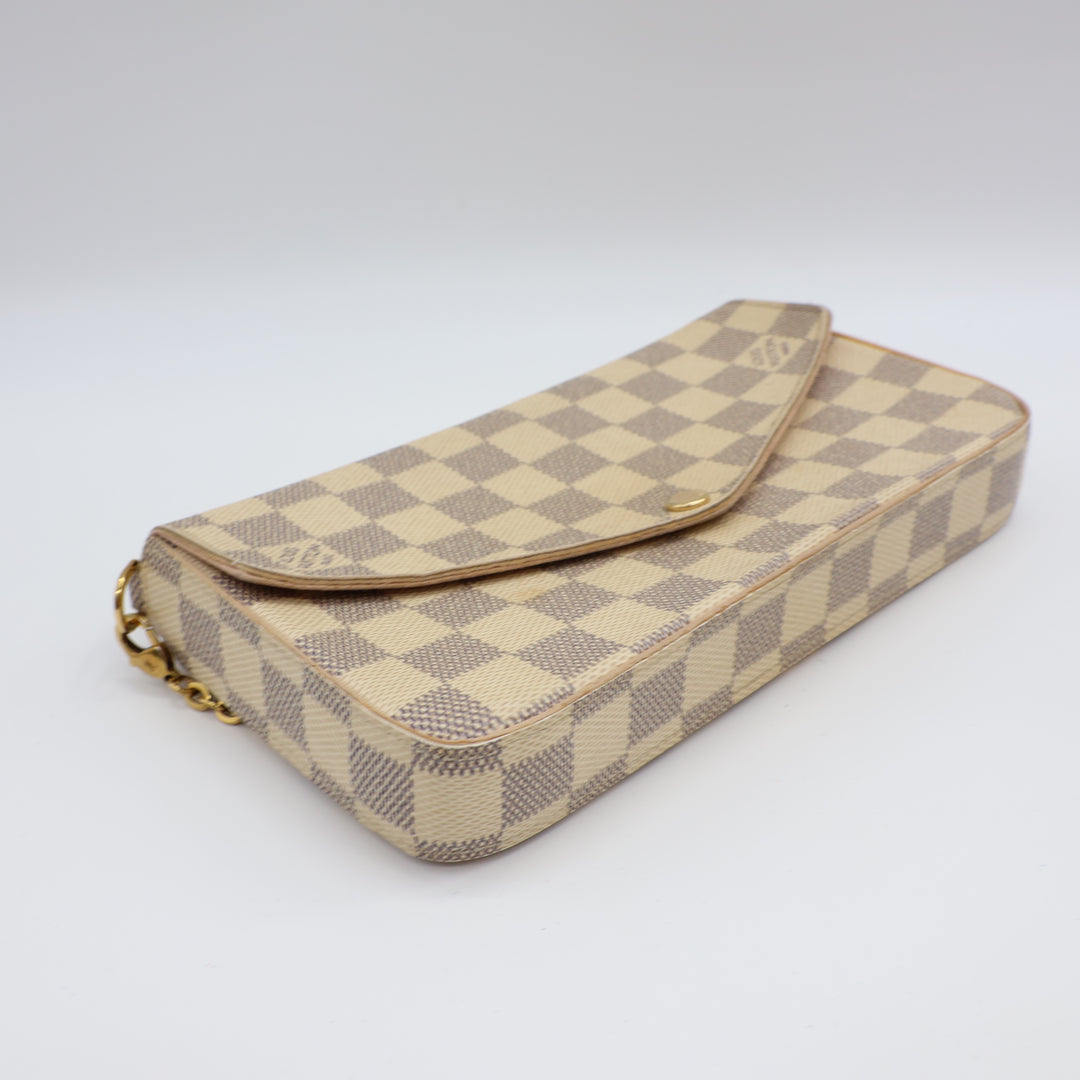 Louis Vuitton Felicie Pochette Damier Azur Handbag