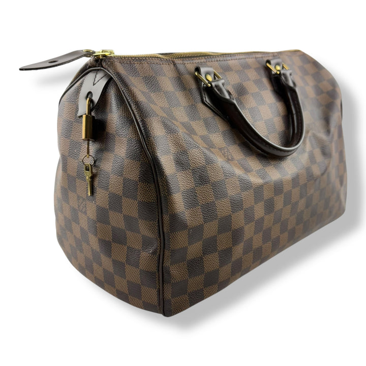 Louis Vuitton Brown Damier Speedy 35 Handbag