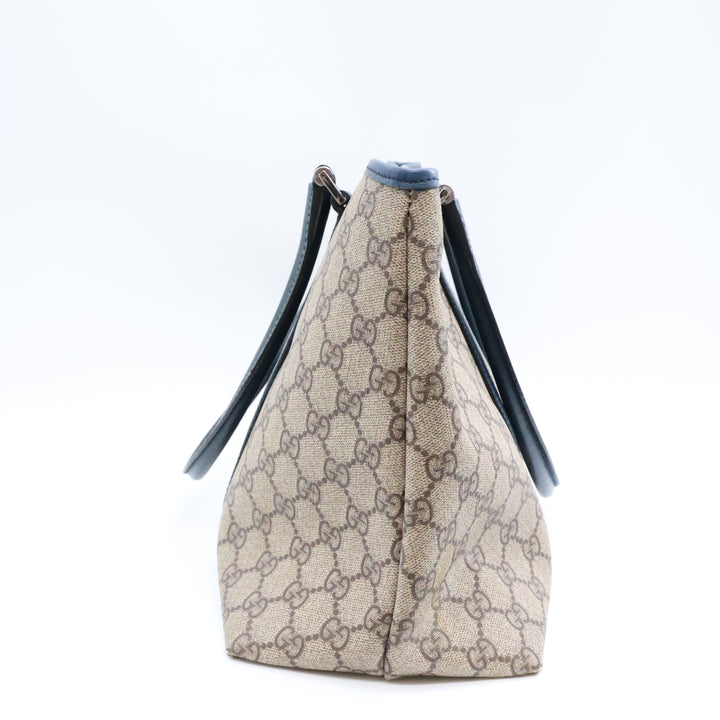 Gucci GG Beige/Cyan Supreme Canvas Tote Bag