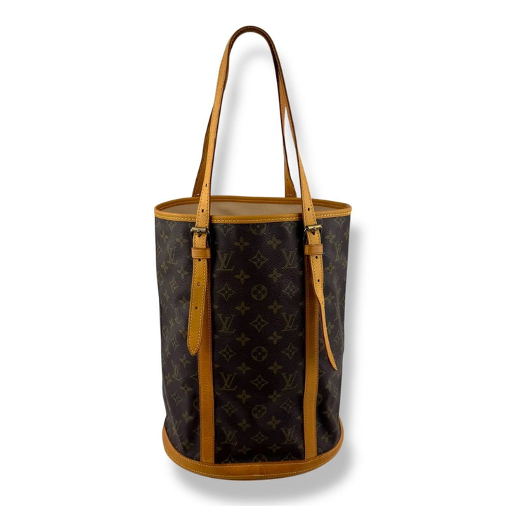 Louis Vuitton GM Bucket Tote Brown Monogram Handbag