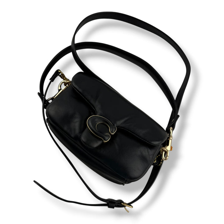 Coach Pillow Tabby 18 Black Leather Handbag