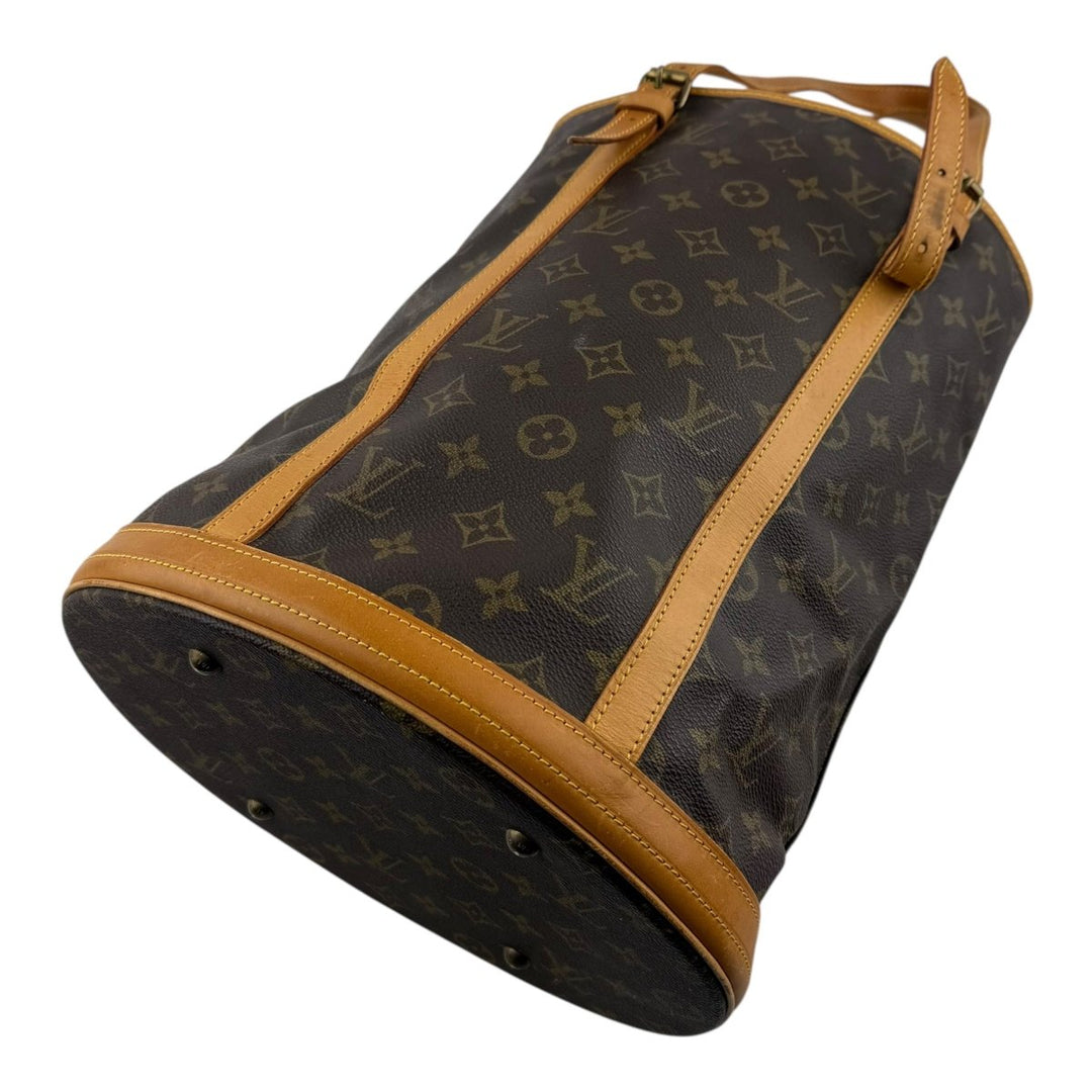 Louis Vuitton GM Bucket Tote Brown Monogram Handbag