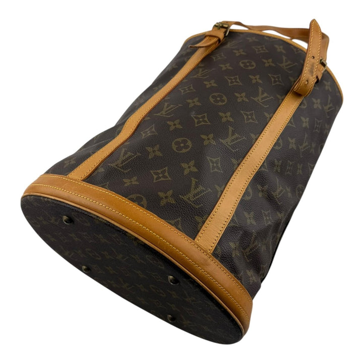 Louis Vuitton GM Bucket Tote Brown Monogram Handbag