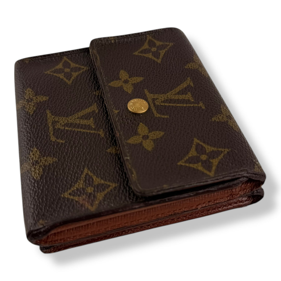 Louis Vuitton Vintage Brown Monogram Compact Bifold Wallet Purse