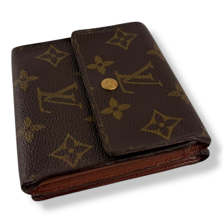 Louis Vuitton Vintage Brown Monogram Compact Bifold Wallet Purse