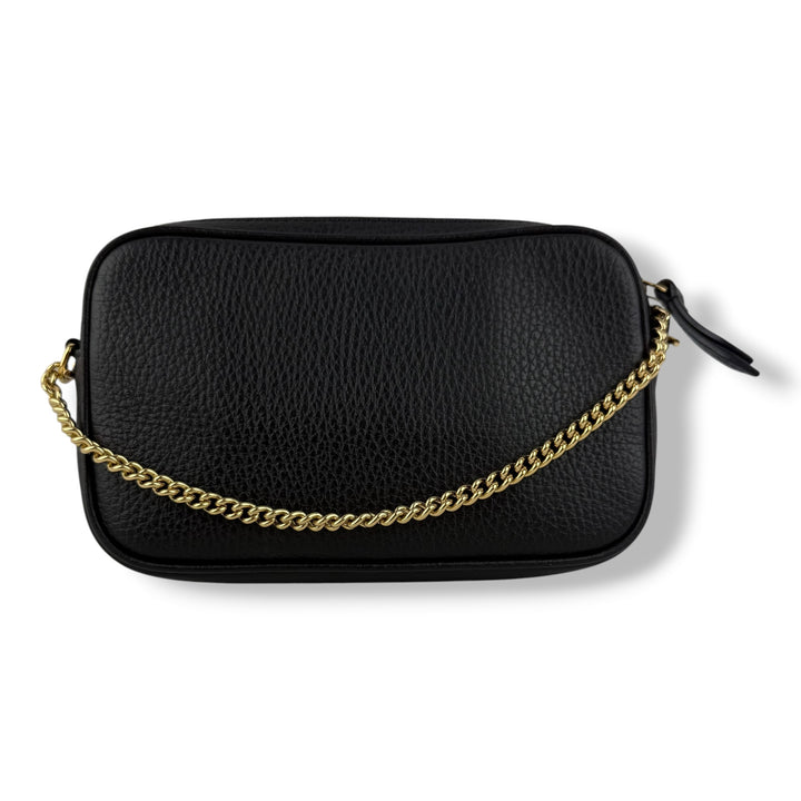 Gucci GG Marmont Black Leather Mini Camera Handbag