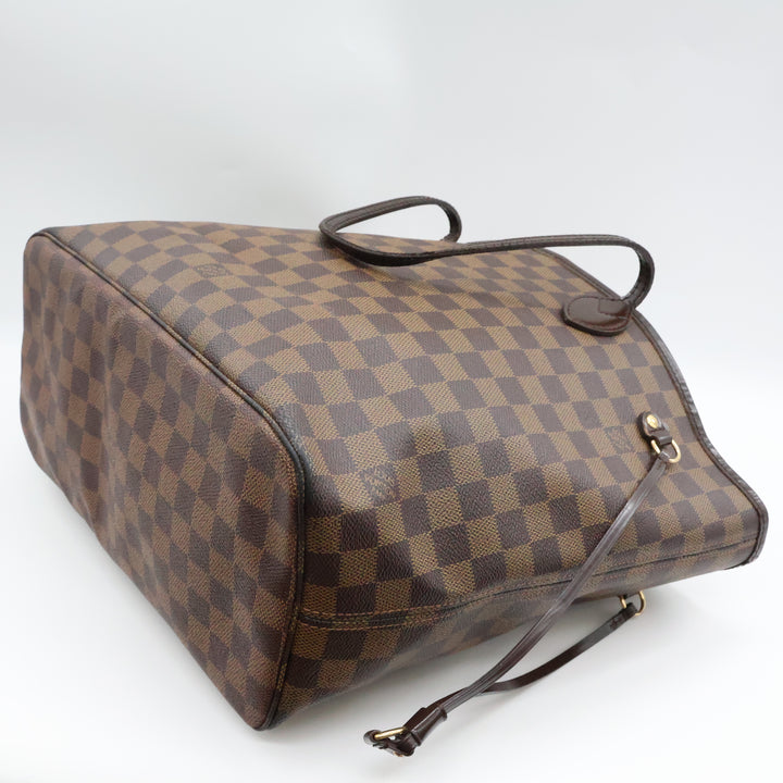 Louis Vuitton Brown Damier Neverfull MM Handbag