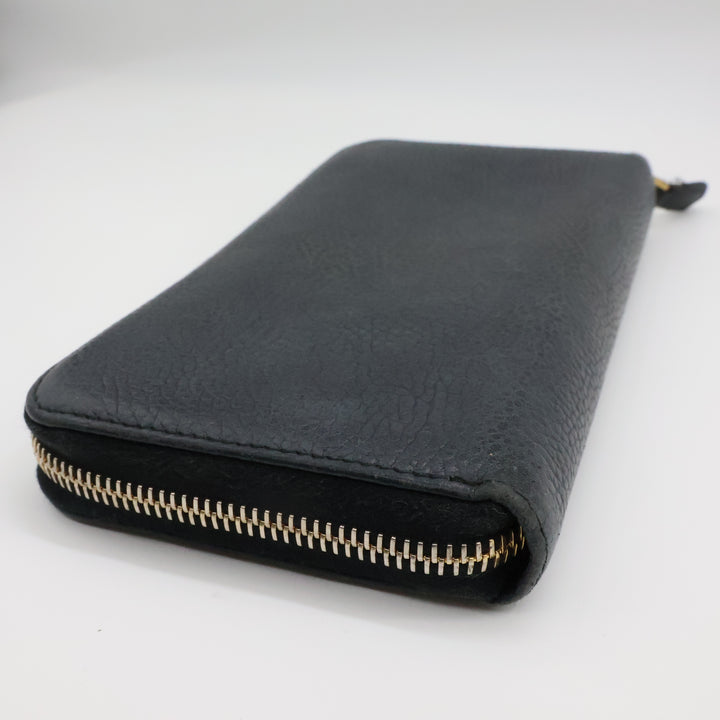 Prada Black Saffiano Leather Long Zippy Wallet