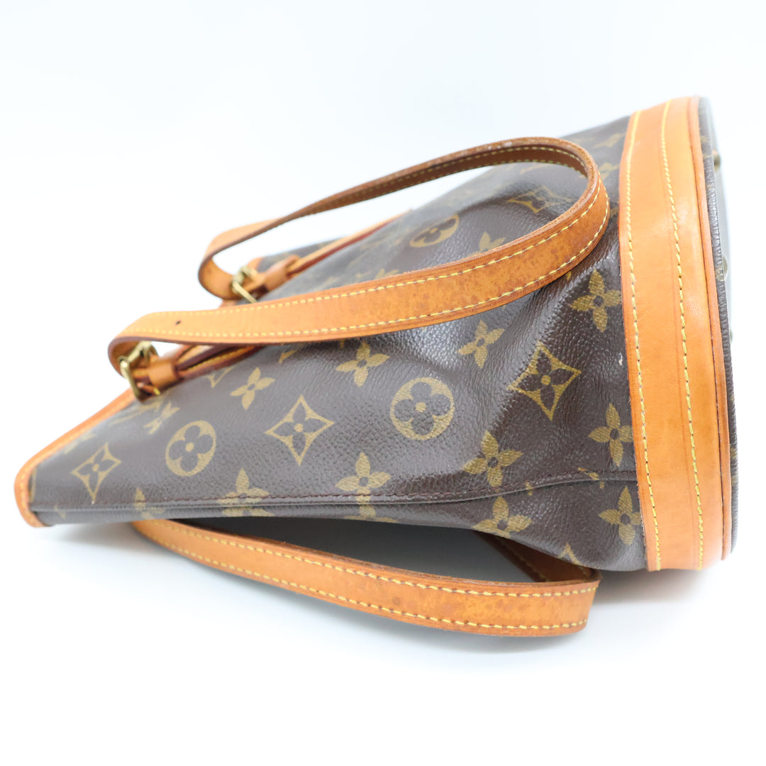 Louis Vuitton PM Bucket Tote Brown Monogram Handbag