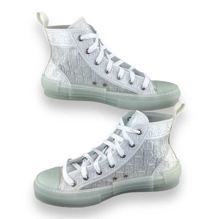 Dior B23 Green/White Transparent High Oblique UK 9.5 / EU 43.5 - Lux Central