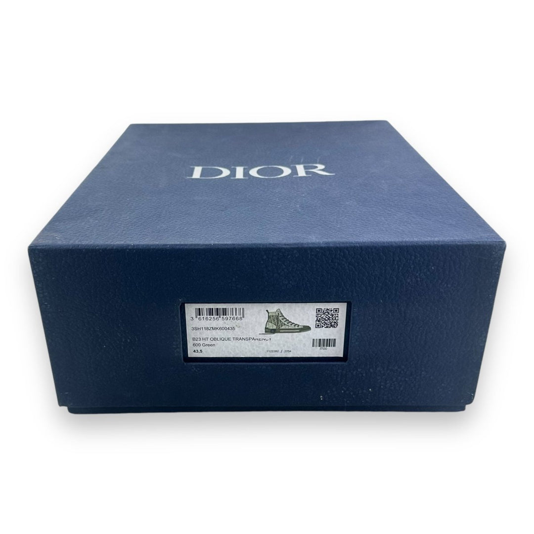 Dior B23 Green/White Transparent High Oblique UK 9.5 / EU 43.5 - Lux Central