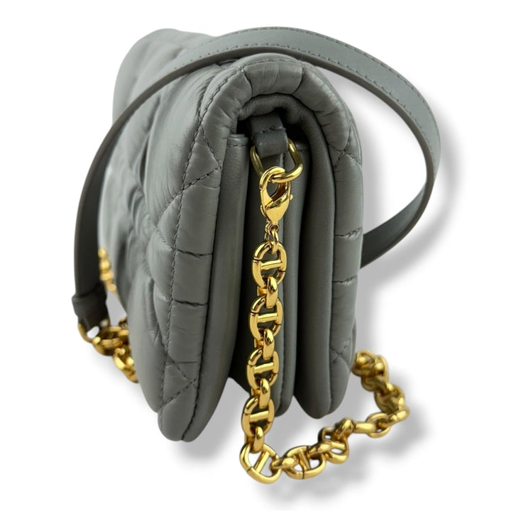 Dior Cannage Grey Caro Small Calfskin Handbag - Lux Central